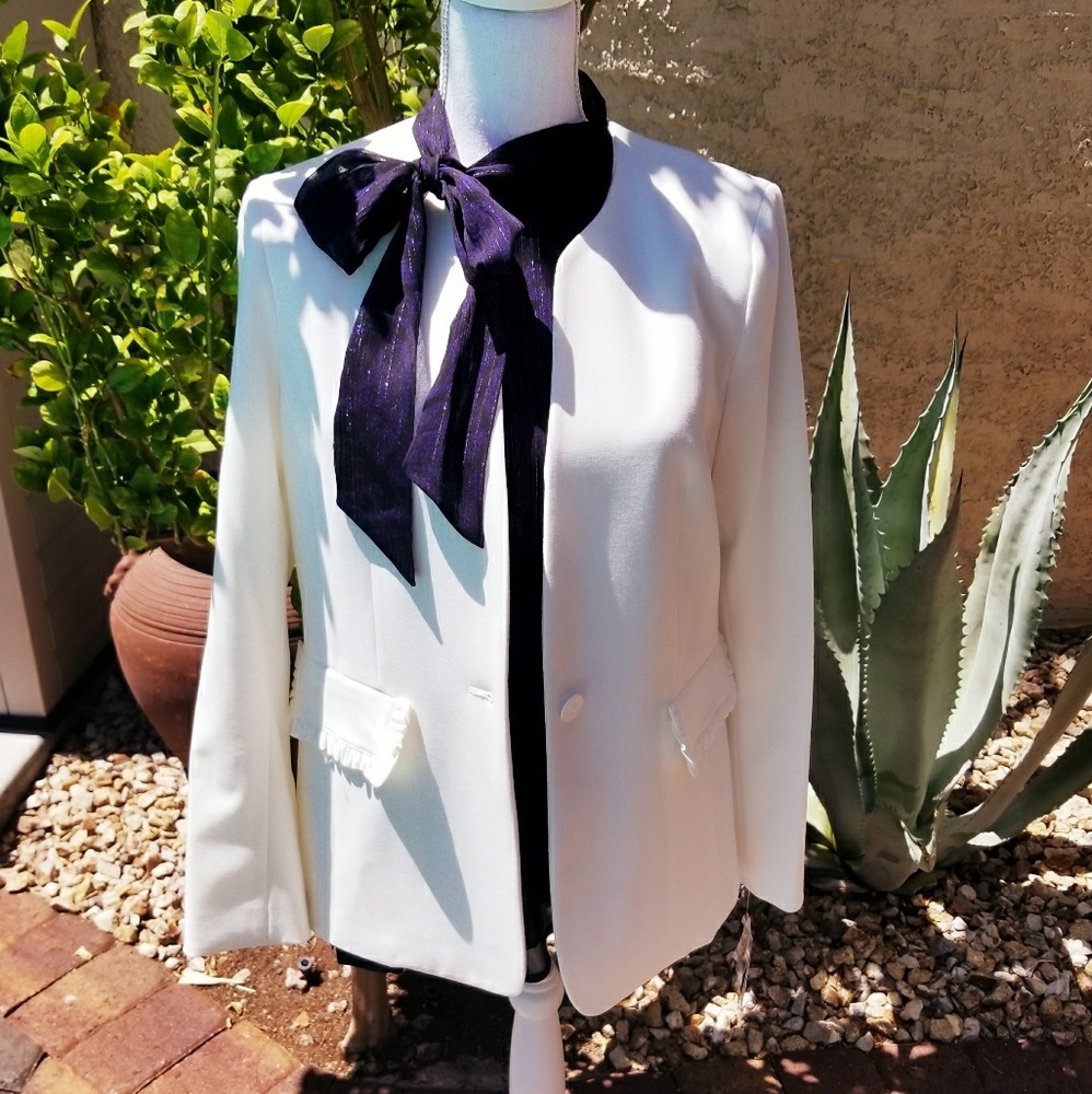 NWT Nine West Women's Blazer Ivory Size 8